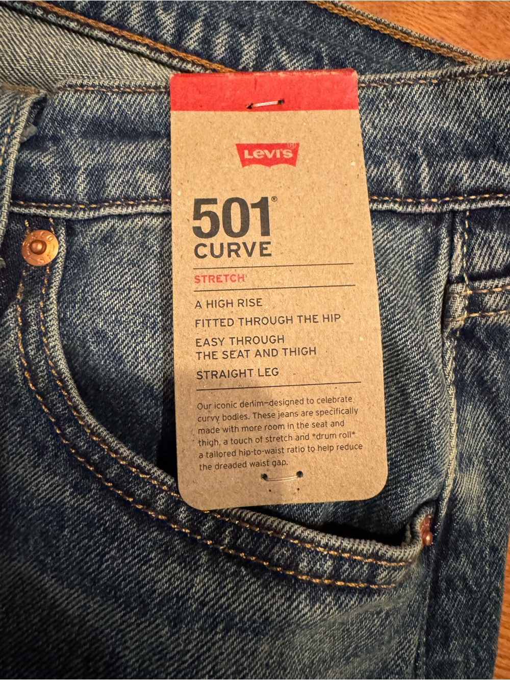 Levi’s 501 Curve Rhinestone Jeans – Women’s 31x30, NWT - Picture 4 of 8